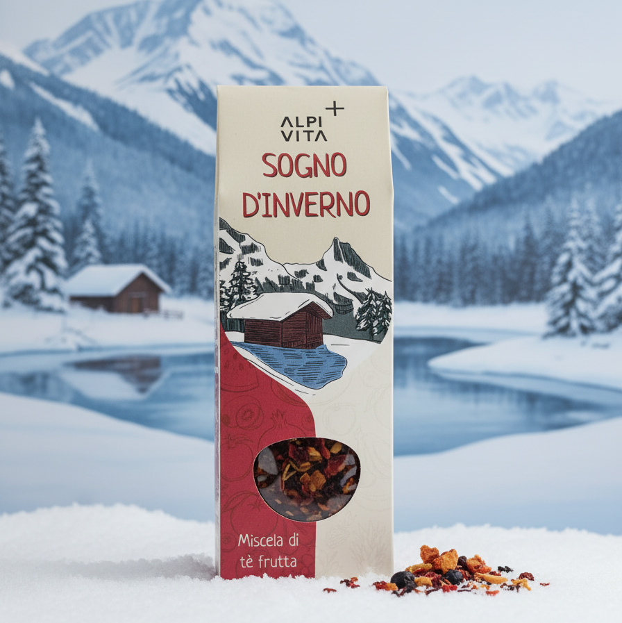 Miscela di tè frutta SOGNO D'INVERNO, natalizio, forte, 100g