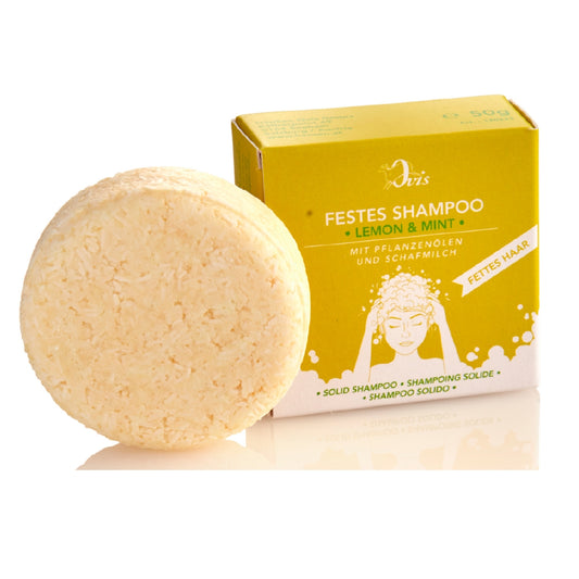 Shampoo solido con latte di pecora LIMONE-MENTA, 50 g