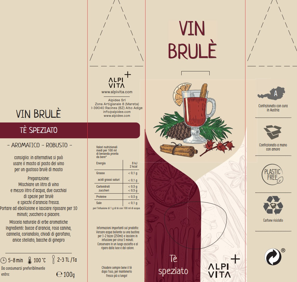 Tè speziato VIN BRULÈ, aromatico, robusto, 100g