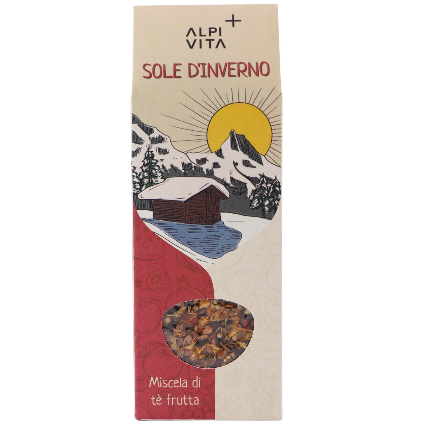 Miscela di tè frutta SOLE D'INVERNO, cannella, fragola, vaniglia, 100g