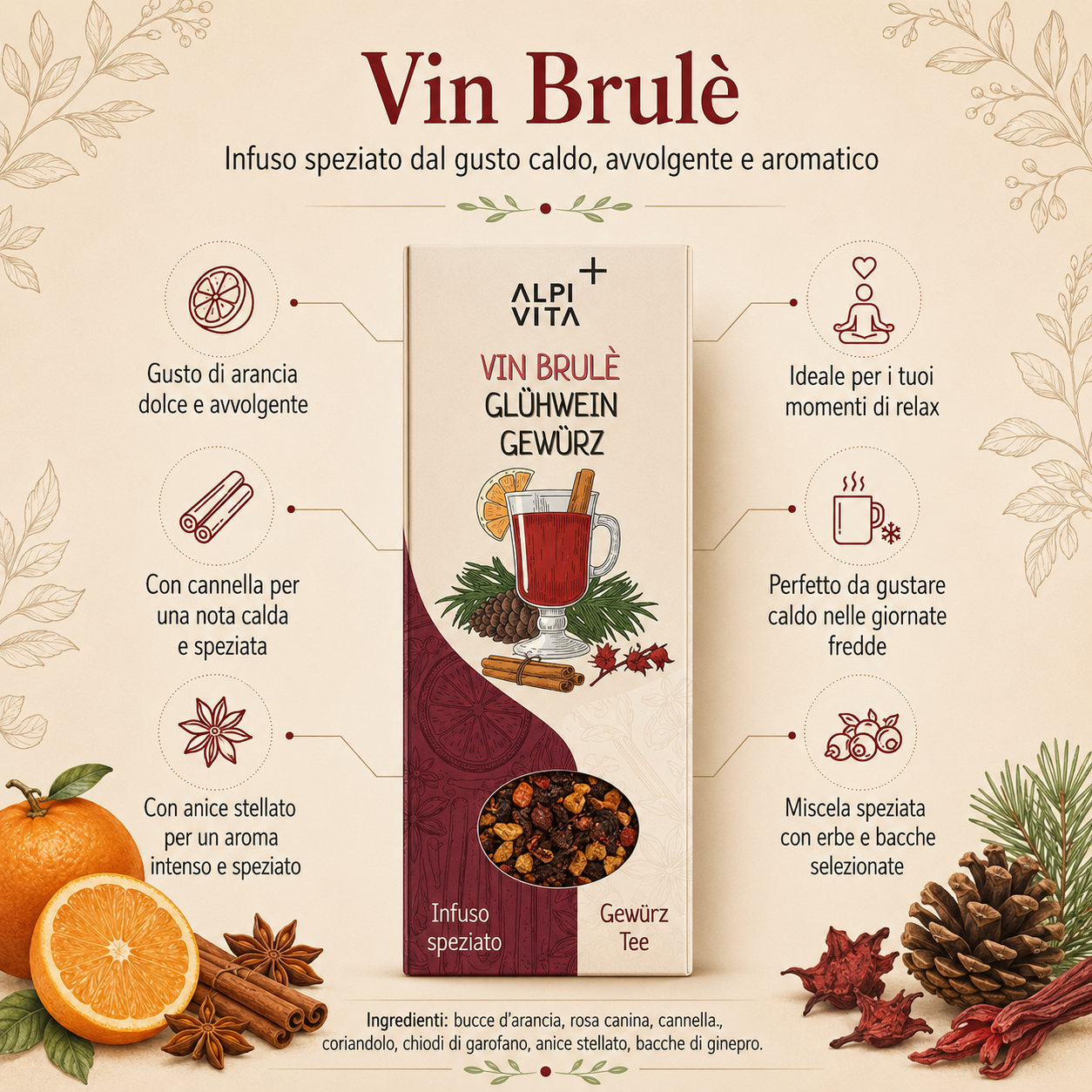 Vin Brulè - Infuso speziato, 100g