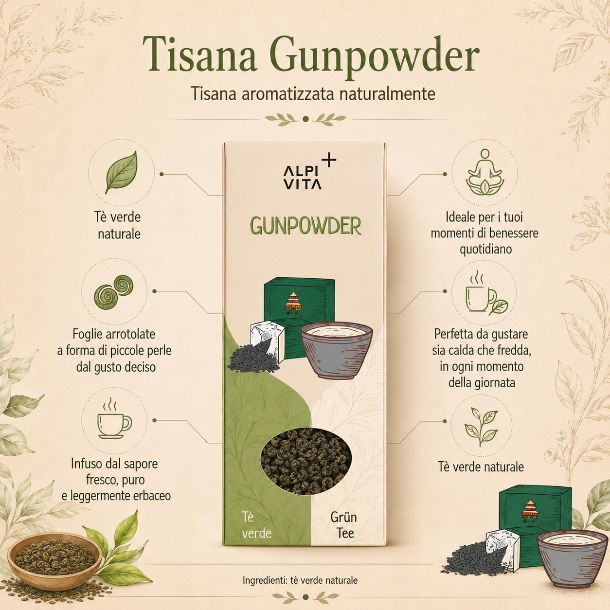 Gunpowder- Tè verde, 100g