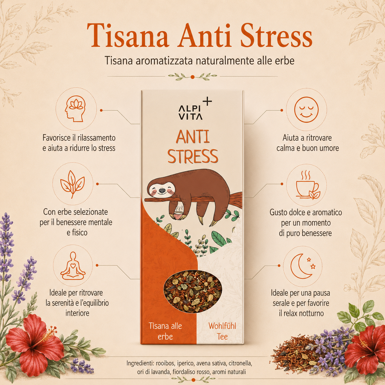 Anti Stress - Tisana alle erbe, 90g