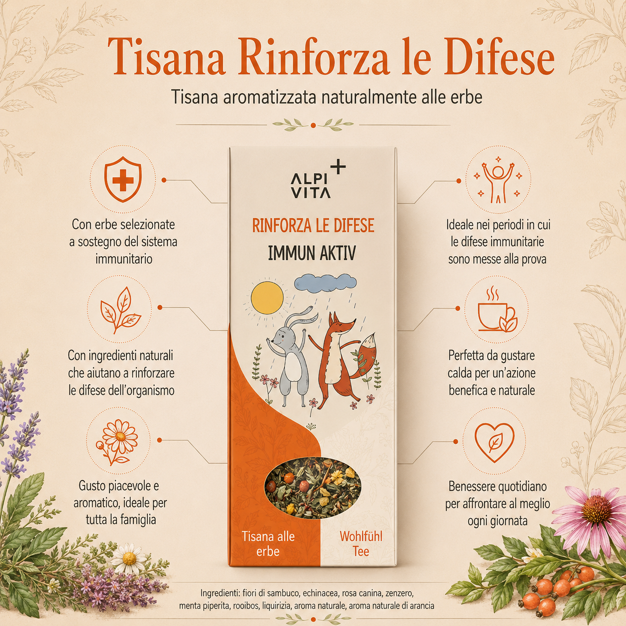 Rinforza le tue difese – Tisana alle erbe, 80g