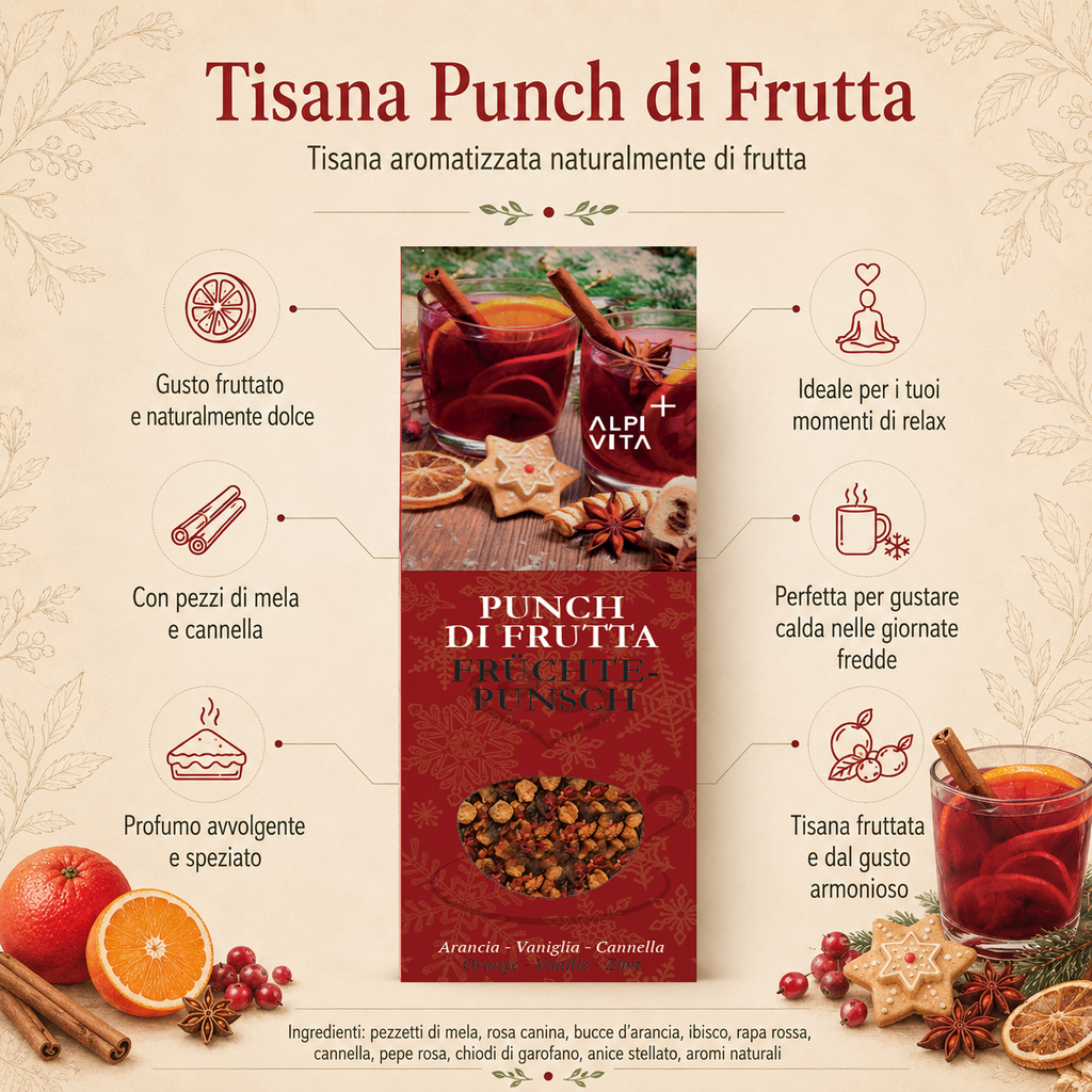 Punch di Frutta- Tisana alla frutta, 100g