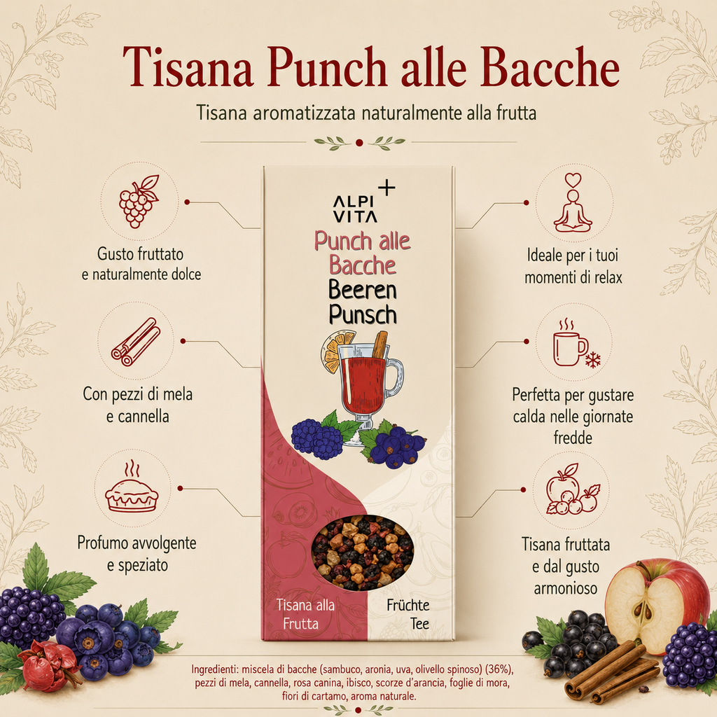 Punch alle Bacche - Tisana alla frutta, 100g