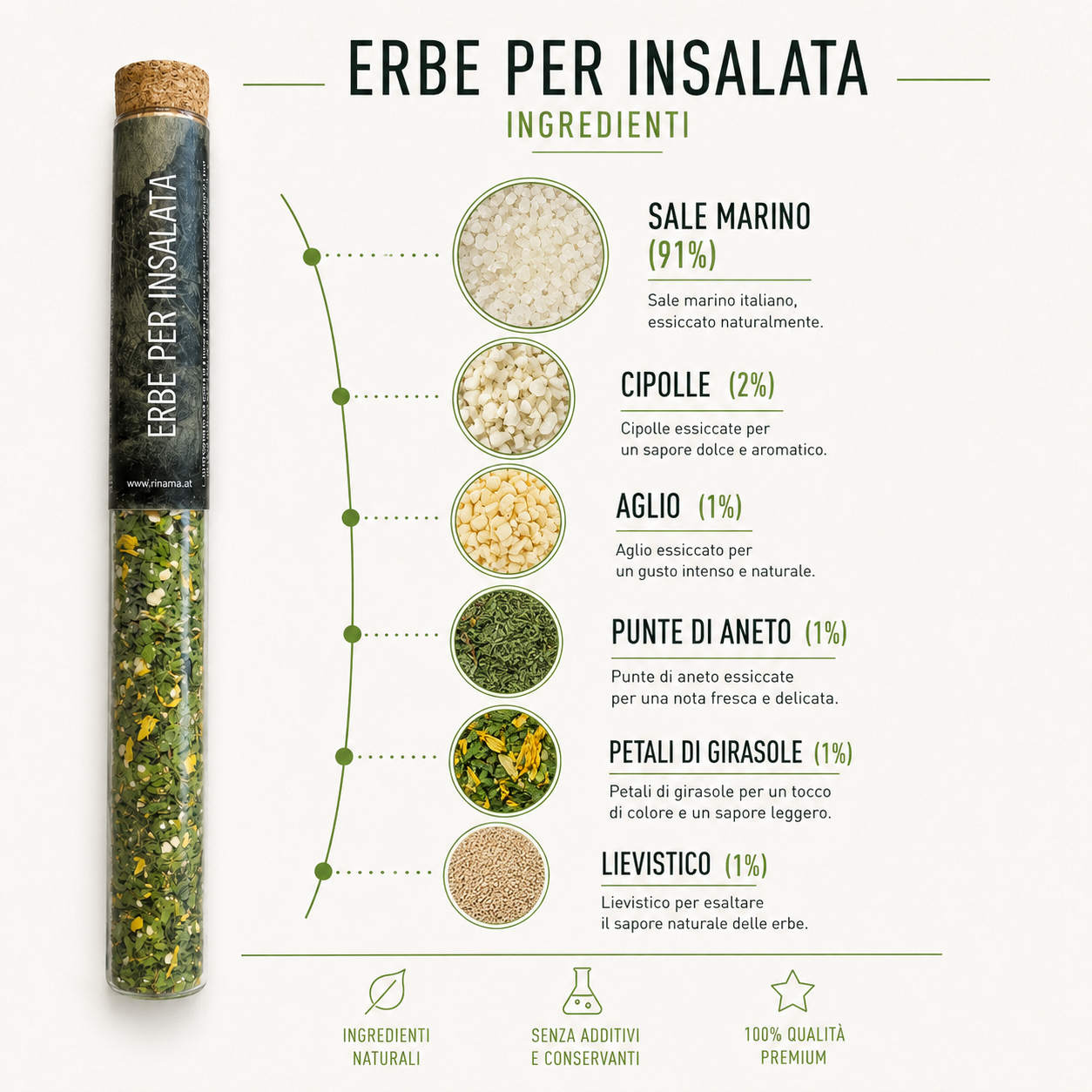 Erbe per insalata - Mix di spezie, 8gr