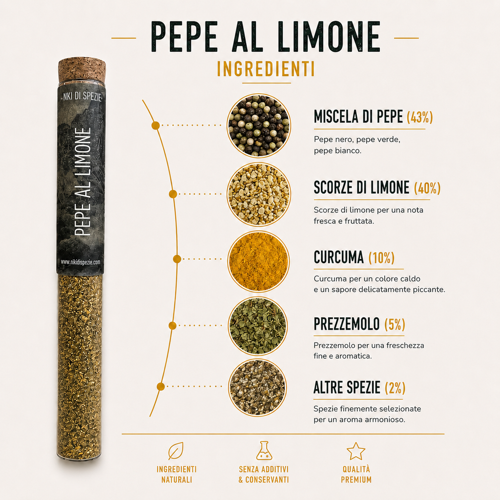 Pepe al limone - Mix di spezie, 20gr