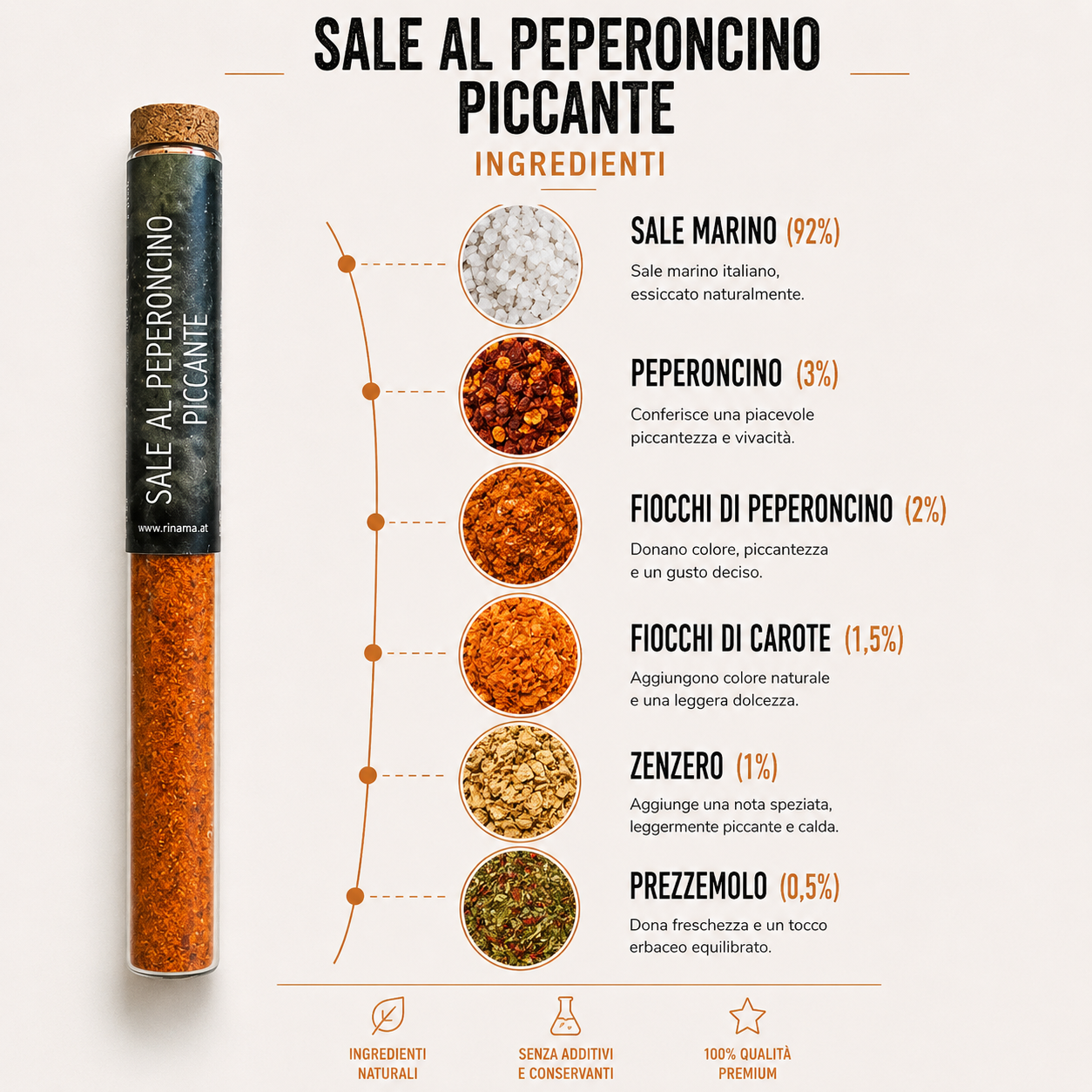 Sale al peperoncino e arancia - Sale speziato, 45gr