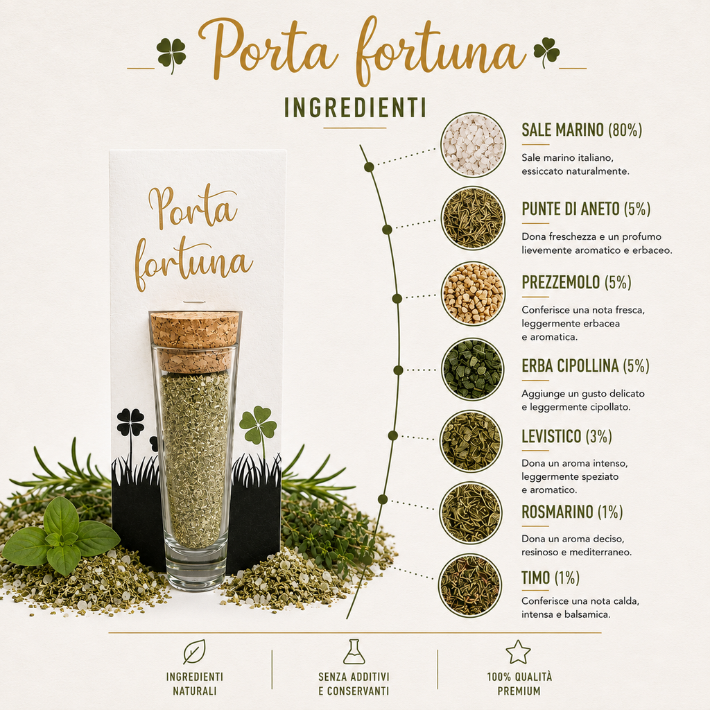 Spice Shot - Porta Fortuna - Sale da cucina, 40,5gr