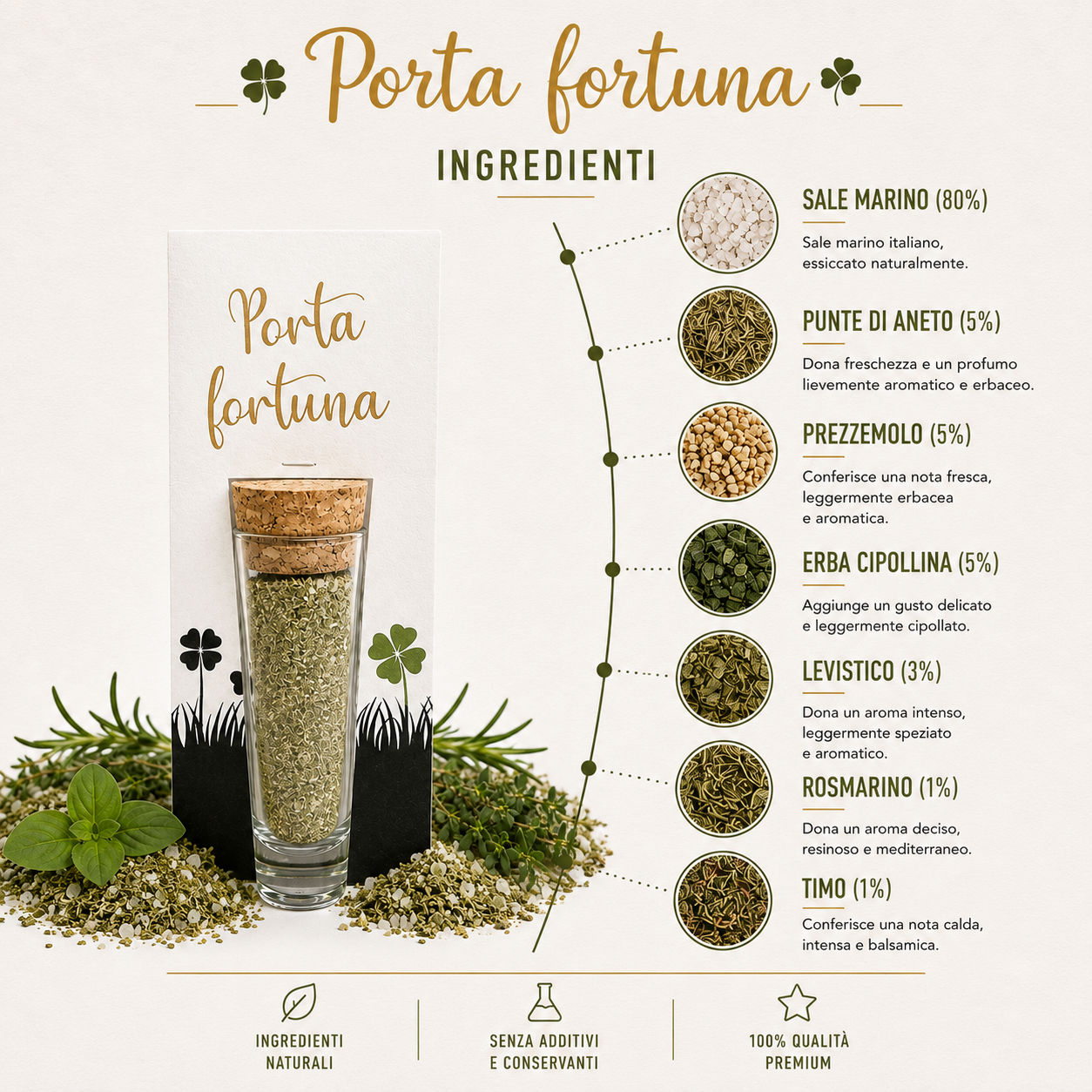 Spice Shot - Porta Fortuna - Sale da cucina, 40,5gr