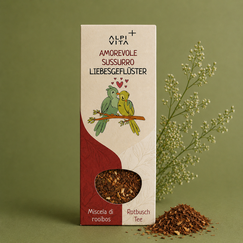 Amorevole Sussurro – Infuso di rooibos fragole e vaniglia, 100g