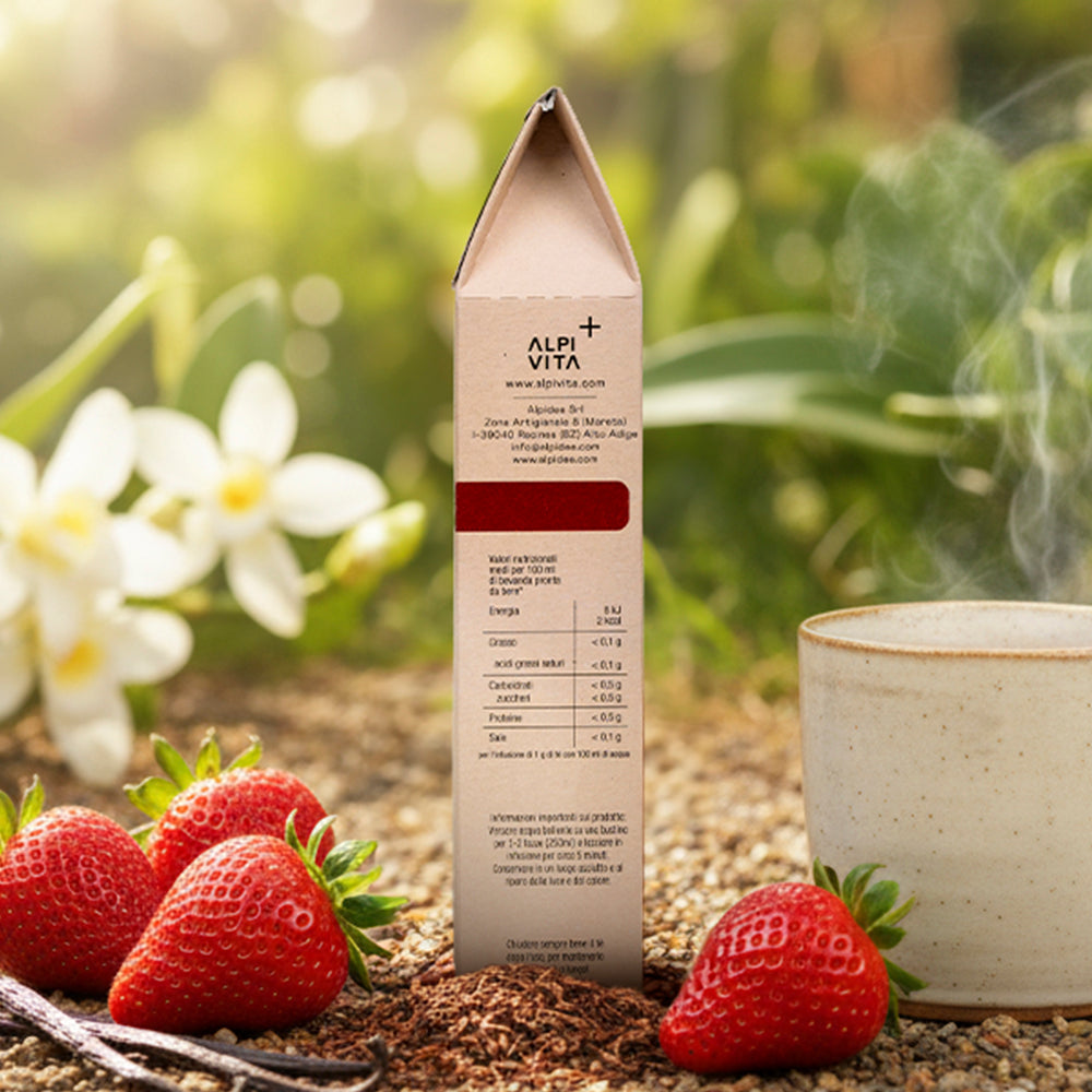 Amorevole Sussurro – Infuso di rooibos fragole e vaniglia, 100g