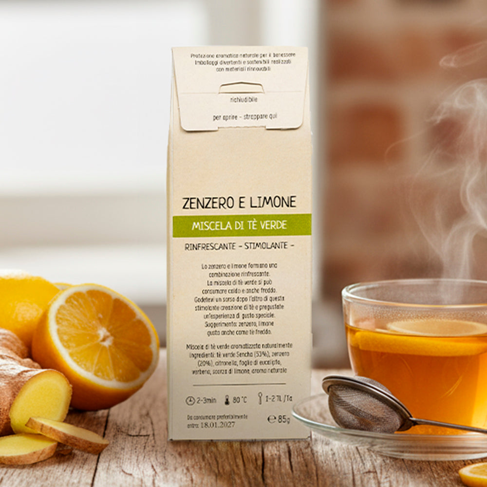 Zenzero e limone – Tè Verde, 85 gr