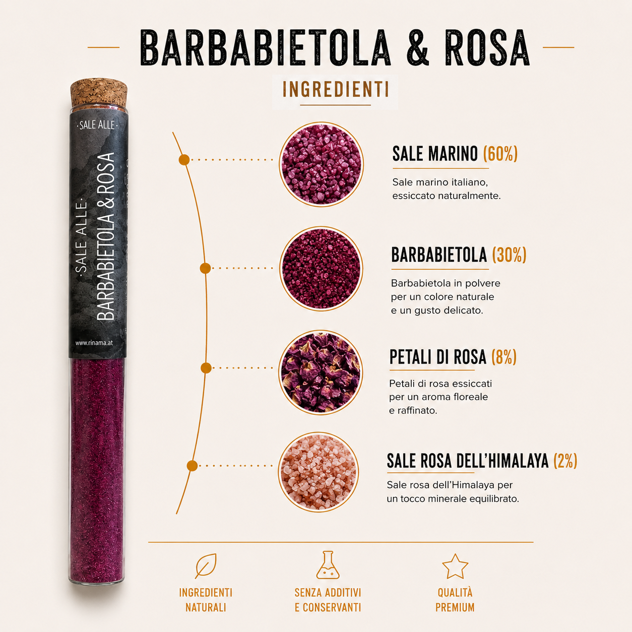 Sale alla barbabietola rossa - Sale speziato, 45gr