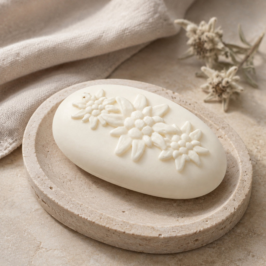 Sapone al latte di pecora Stella Alpina, ovale 10 cm, 110 g