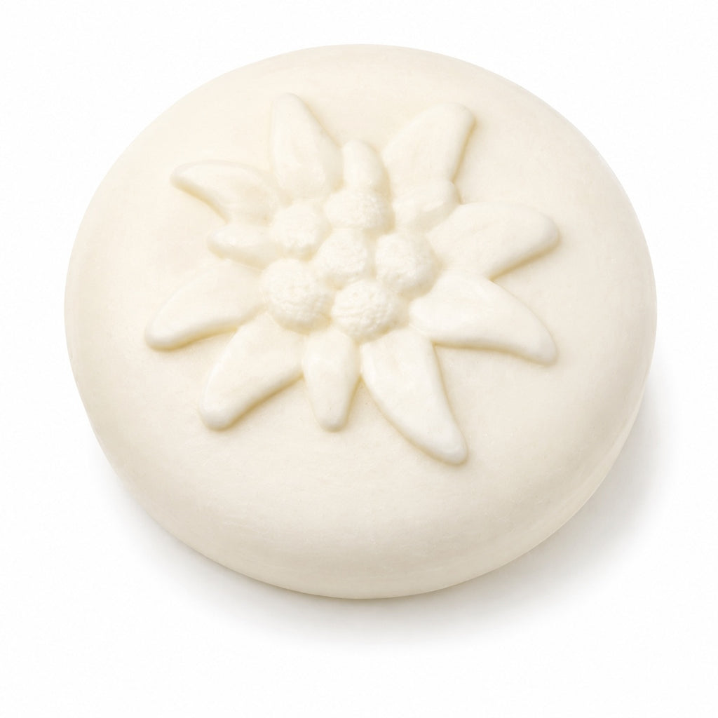 Sapone al latte di pecora Stella Alpina, rotondo Ø 8 cm, 110 g