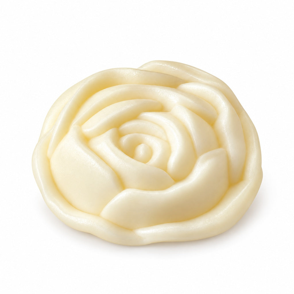 Sapone al latte di pecora Rosa, Profumo di prato, Ø 8 cm, 100 g