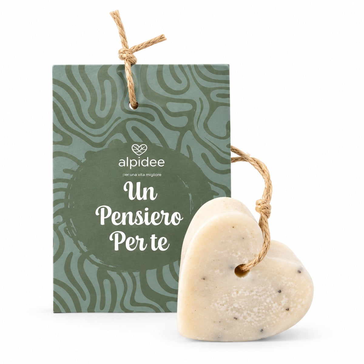 Sapone a cuore con messaggio Un pensiero per te", 35g