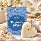 Sapone a cuore con messaggio "Un piccolo ringraziamento", 35g