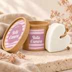 Sapone a cuore nella ciotola "Bolle d’amore", 7 × 7 cm, 70 g