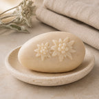 Sapone al latte d’asina Stella Alpina, sasso ovale, 80 g (1 pezzo)