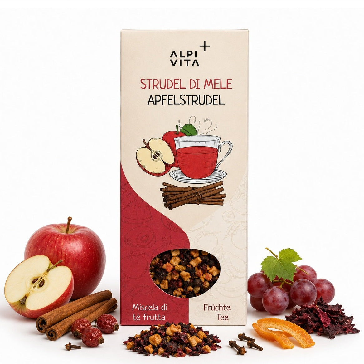 Strudel di Mele - Infuso alla frutta con mela, cannella e spezie, dolce e avvolgente, 100g