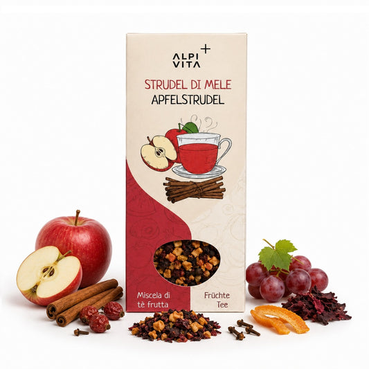 Strudel di Mele - Infuso alla frutta con mela e cannella, caldo, dolce e avvolgente, 100g