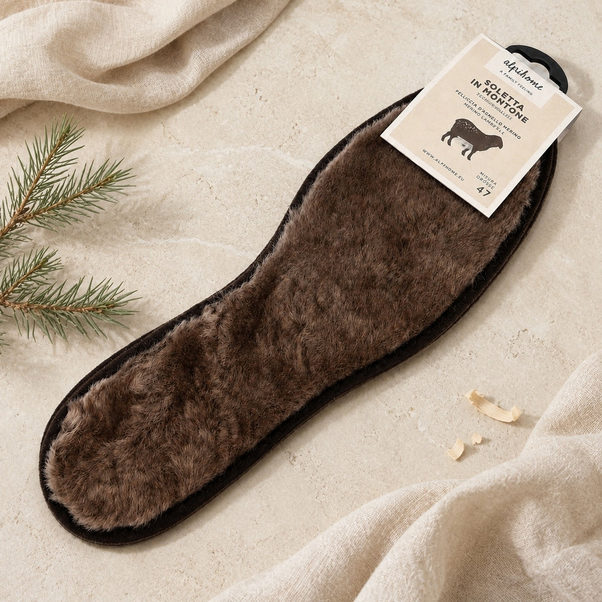 Soletta in pelle d’agnello Merino 100% - Calore naturale e comfort