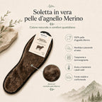 Soletta in pelle d’agnello Merino 100% - Calore naturale e comfort