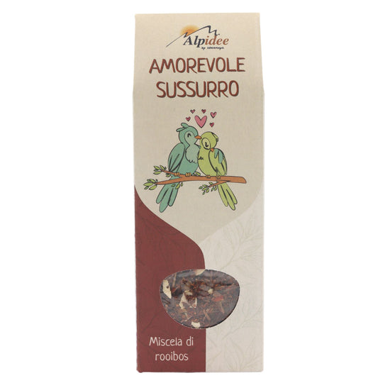 Tè miscela Rooibos AMOREVOLE SUSSURRO, amabile, fragola, vaniglia, 100g