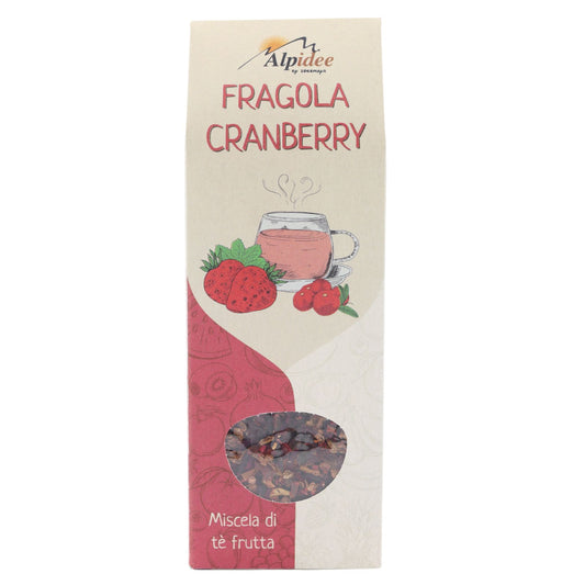 Miscela di tè frutta FRAGOLA CRANBERRY, fruttato, dolciastro, 100g
