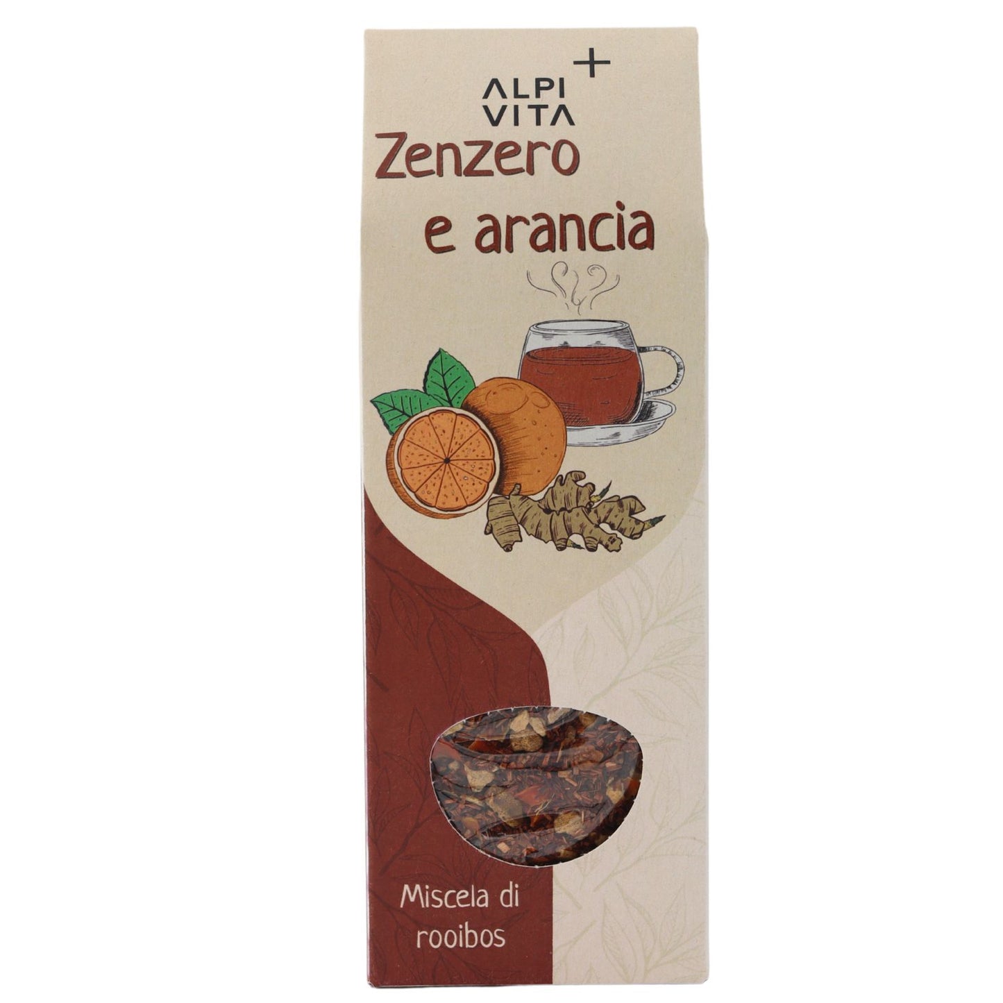 Tè miscela di Rooibos ZENZERO E ARANCIA, fruttato, deciso 100g